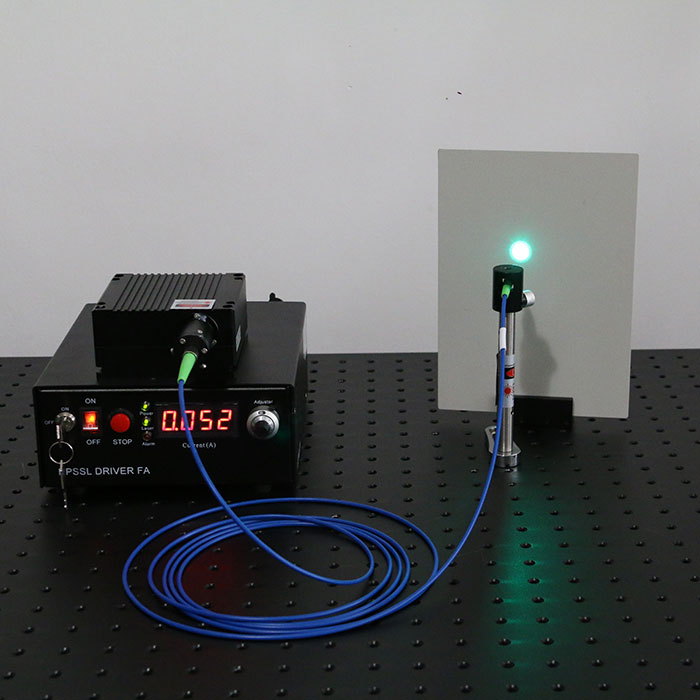 525nm 7W Fiber Coupled Laser High Power Green Laser Beam - Click Image to Close